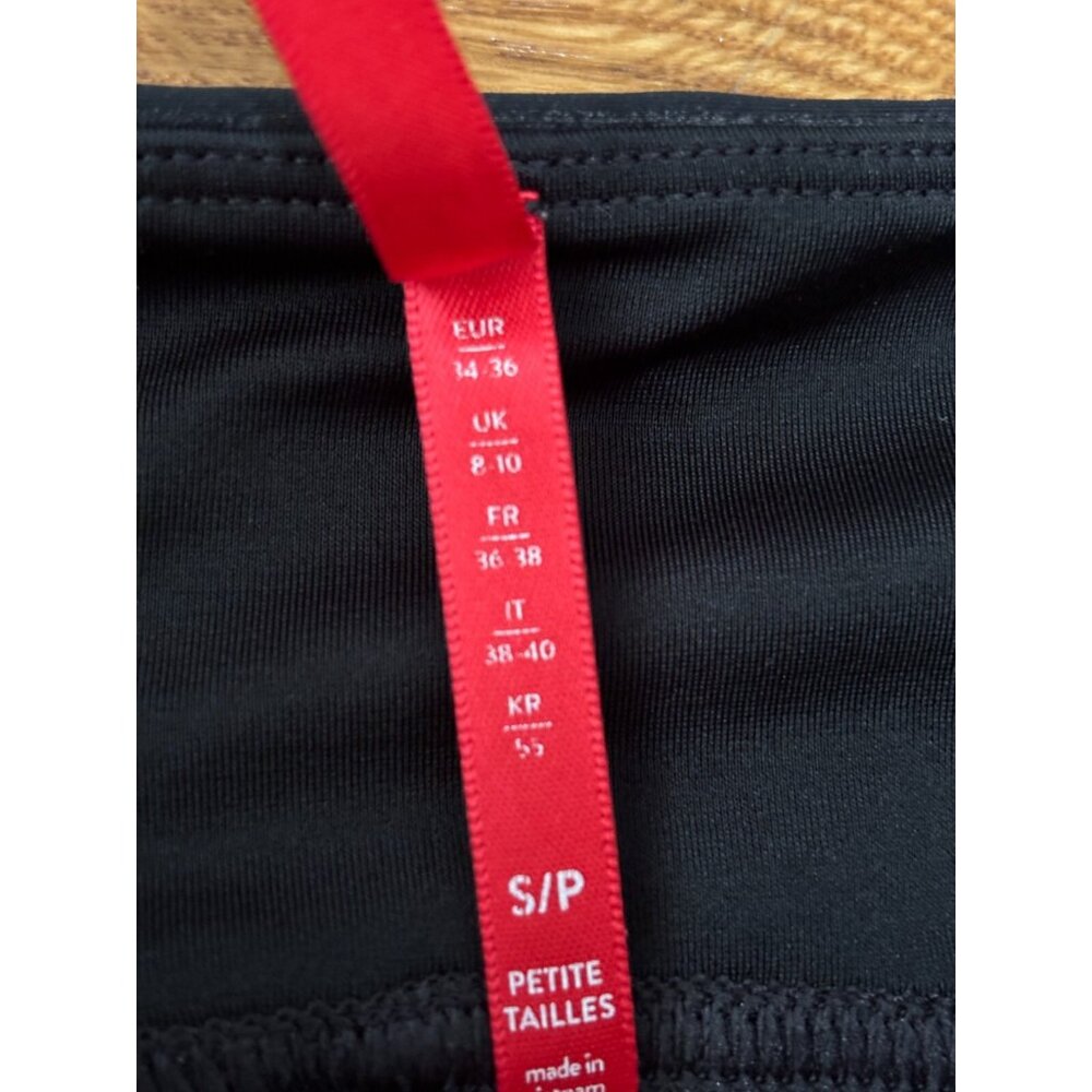 Spanx Leggings Women's Size Small Petite PS Black Mid Rise Stretch Compression - Picture 4 of 6